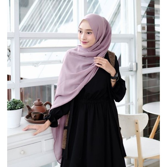 pasmina Wolfis Ukuran Panjang 200x75cm Jilbab Hijab Kerudung Pashmina jumbo premium-6