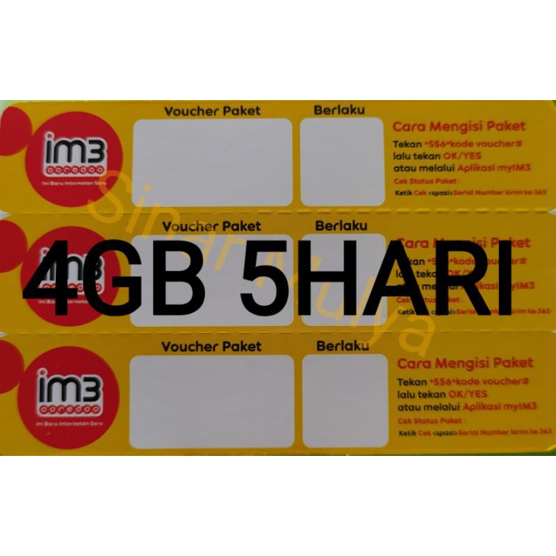 voucher im3 4gb 5 hari