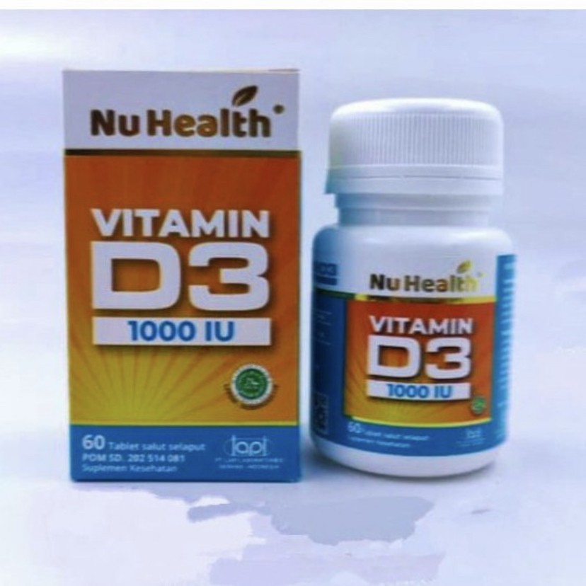 NU Health Vitamin D3 1000 IU/Suplement Makanan Isi 60 Tablet
