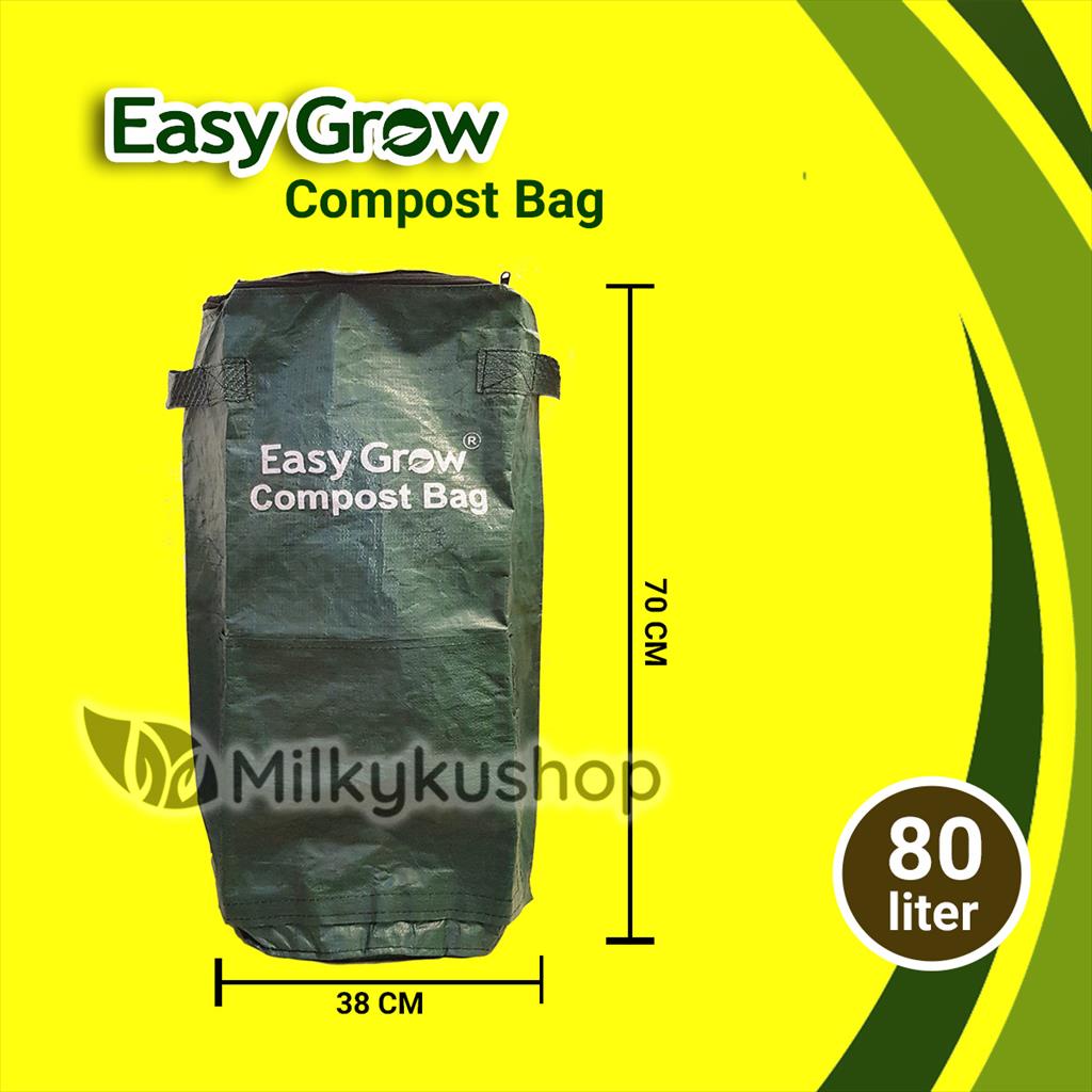 COMPOST BAG EASY GROW 80 LITER - HIJAU TAS KOMPOS