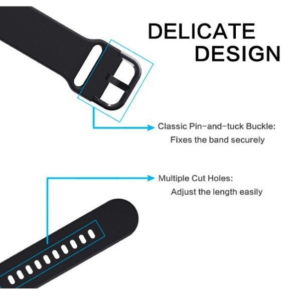 ATL Tali Jam 20mm Watch Strap Samsung Watch Active 1 2 40mm 44mm - Rubber Active Large Panjang