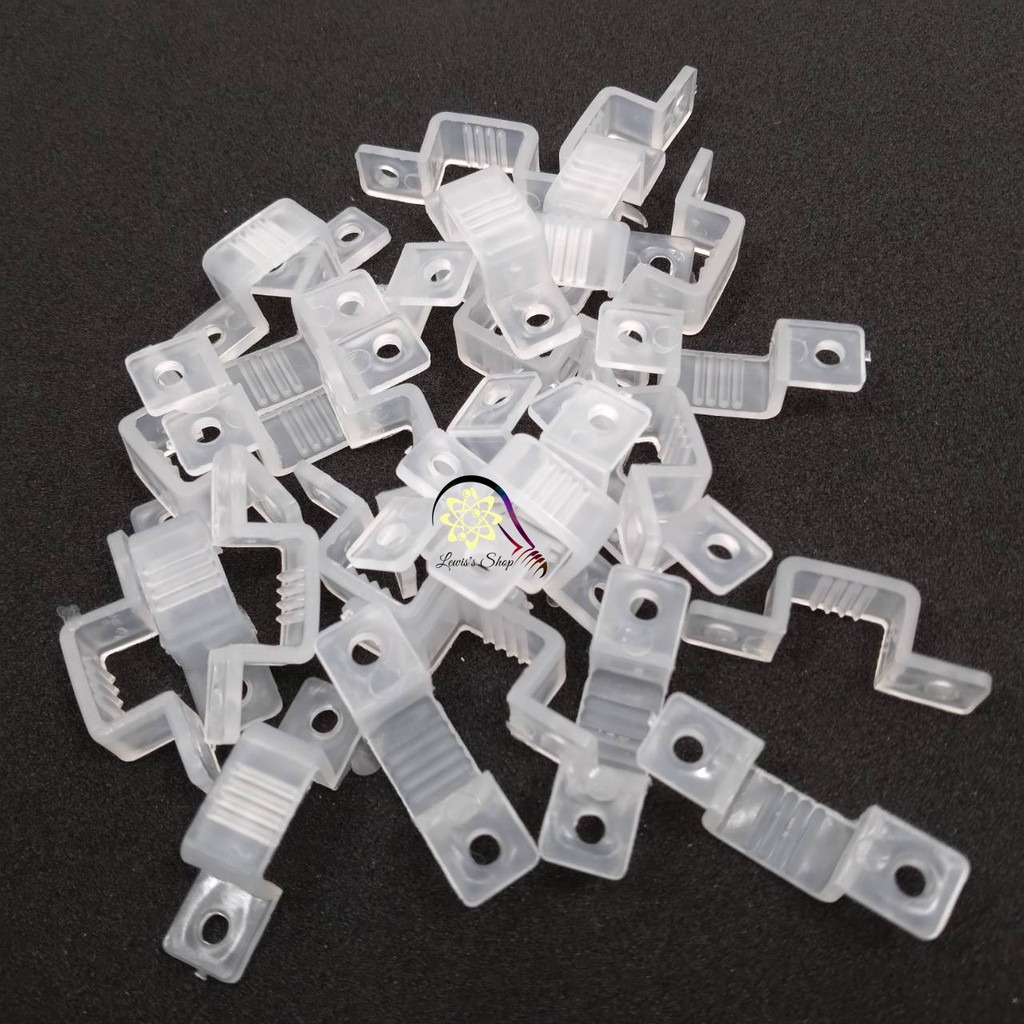Klem Lampu Selang Led 5050 Penyangga Led Strip Flexible Bening