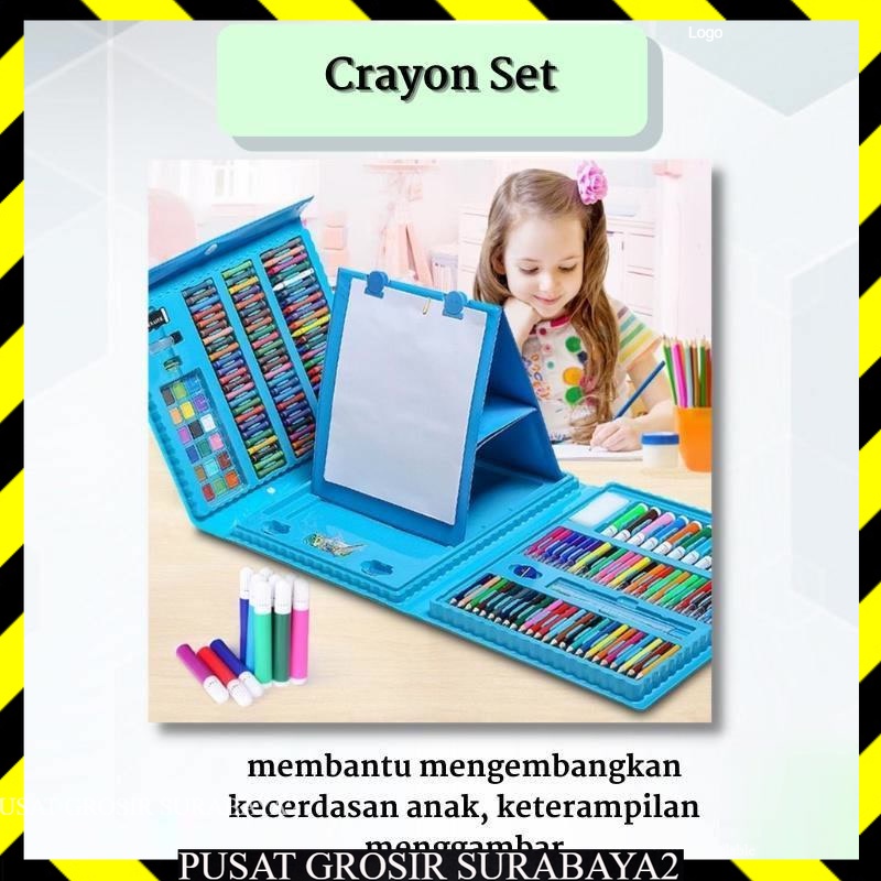 

Pensil Warna Crayon Set 208 Pcs Alat Menggambar Mewarnai Anak PENCIL WARNA ANAK LENGKAP