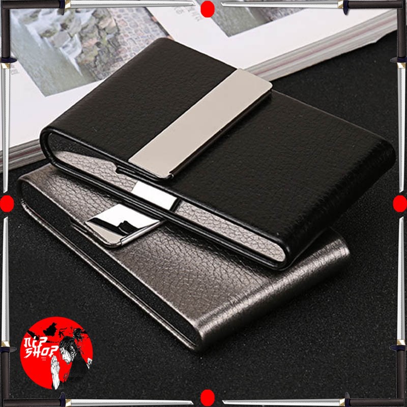 Kotak Bungkus Rokok Elegan Leather Cigarette Case  Black