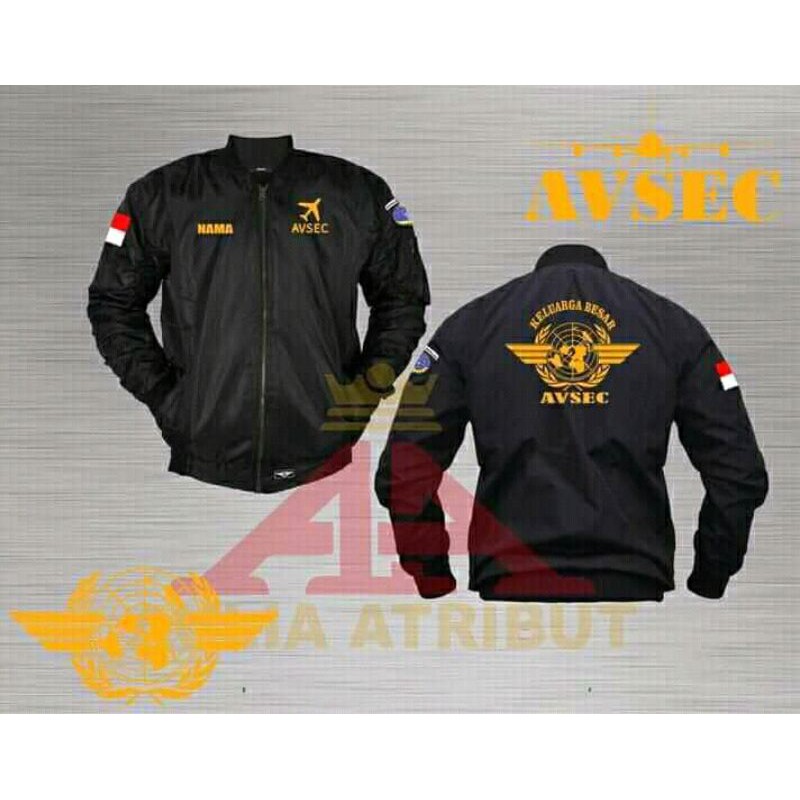 jaket / jaket pria / jaket bomber avsec keluarga besar pria full bordir