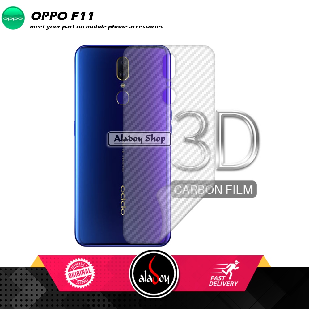 PROMO 3 IN 1 PAKET Tempered Glass Oppo F11 Free Tempered Glass Camera dan Skin Carbon