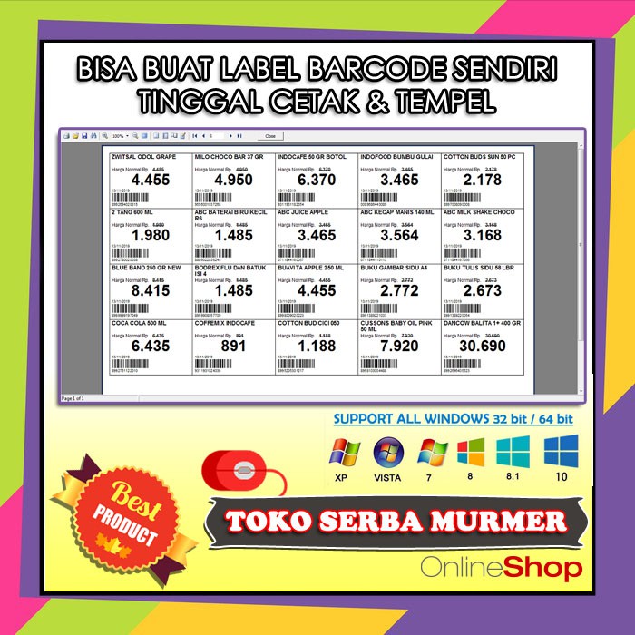 paket alat kasir toko grosir pinter barcode scanner software minimarket swalayan