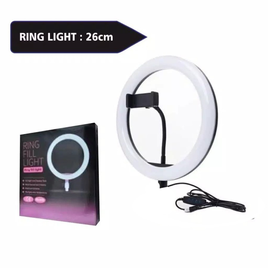 Ring Light 26cm 10inch - Ringlight 26cm Lampu Make Up Vlog TikTok