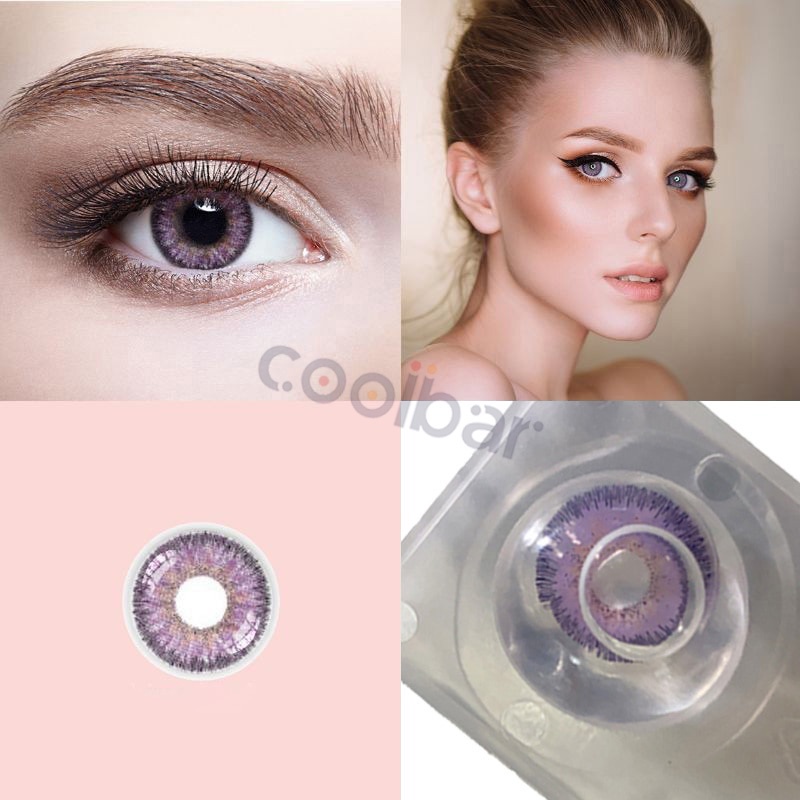 COOLBAR soflent lensa mata kontak warna diameter 14.2 MM softlens minus normal gray brown(0.00 s/d -3.00)