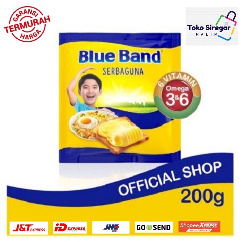 

BLUE BAND SERBAGUNA MARGARINE SACHET 200GR MENTEGA BLUE BAND TERMURAH