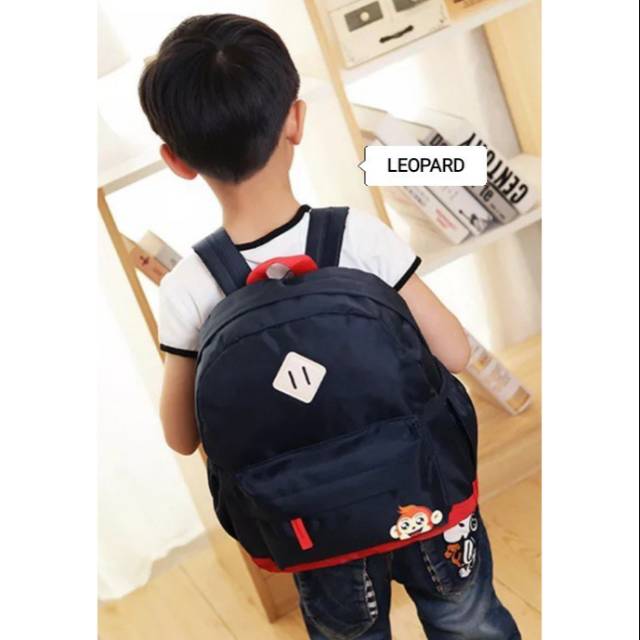 BACKPACK ANAK /BACK TO SCHOOL / RANSEL SEKOLAH ANAK CARACTER MONKEY / DINIR 300 /LOKAL  / HIGHT QT01