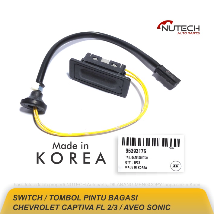 Switch Tombol Pintu Bagasi Belakang Chevrolet Captiva FL 2 3 FL2 FL3 / Aveo Sonic Korea