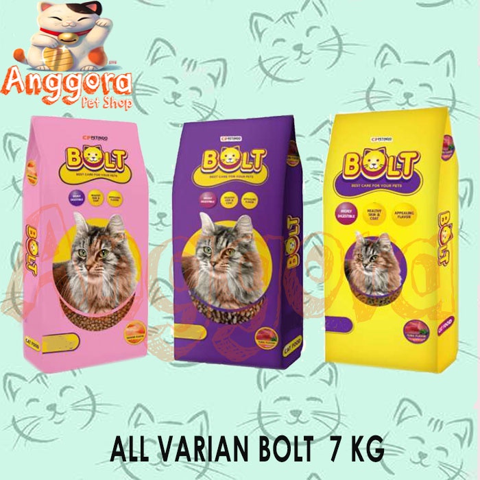 Makanan Kucing kering BOLT 7pcs All Varian ( GRAB GOSEND )