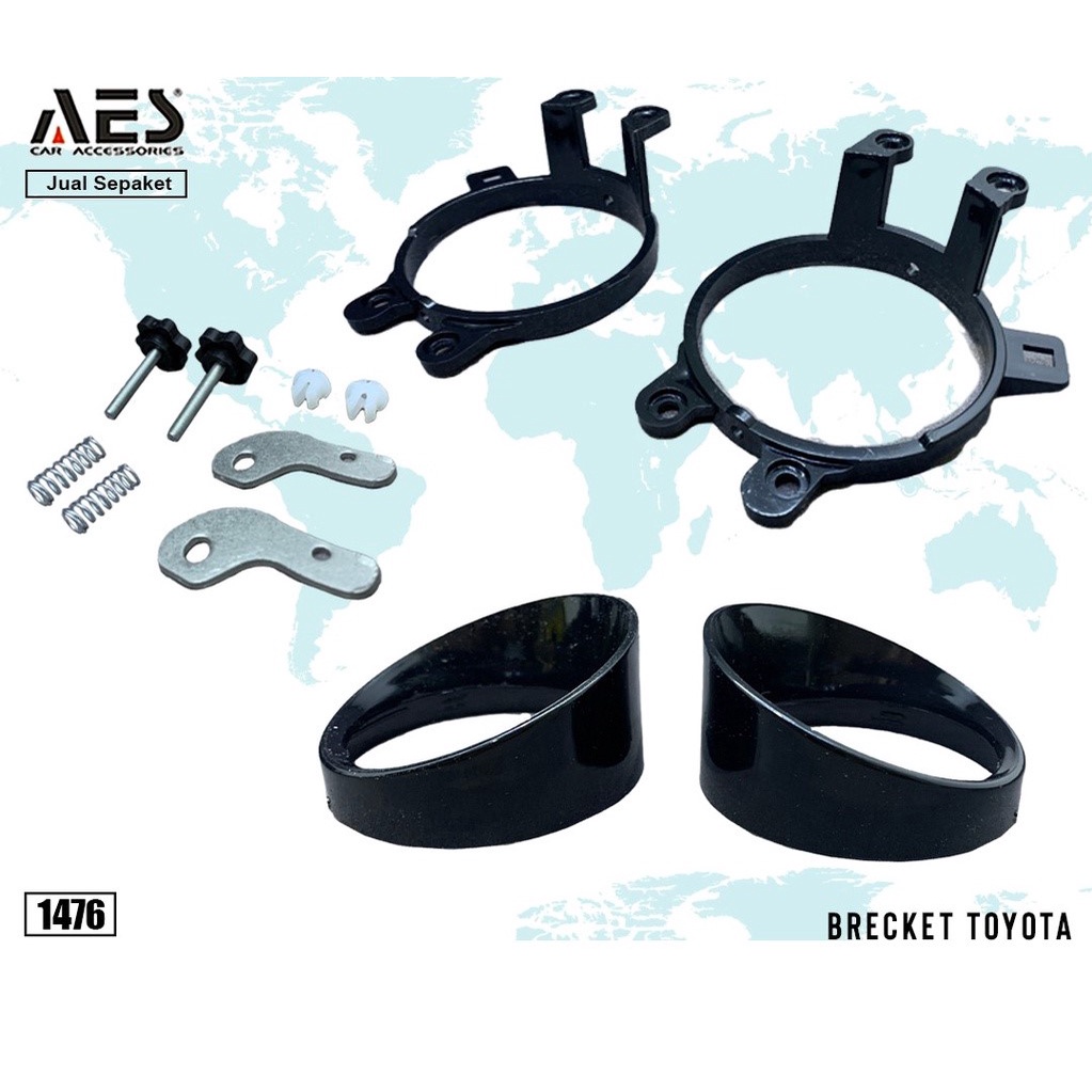 FOGLAMP BILED AES Q3 HI loo 45 Watt MOBIL TOYOTA PLUG N PLAY SUDAH TERMASUK BRAKET