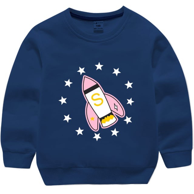 TokoMilkan - Sweater Anak Perempuan ROCKET Umur 1 - 4 Tahun Bahan Fleece