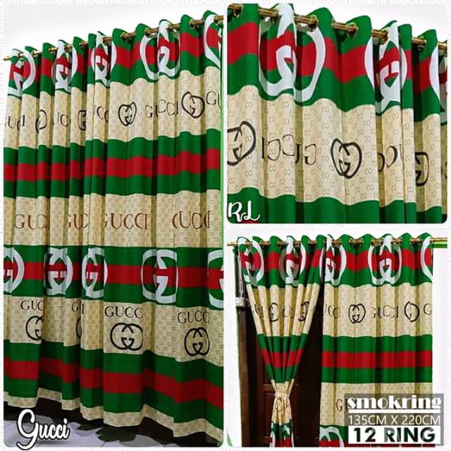Gorden Jendela Minimalis Smokering Gorden Pintu LV Gucci Gorden Jendela Minimalis Smokering Gorden Pintu LV Gucci