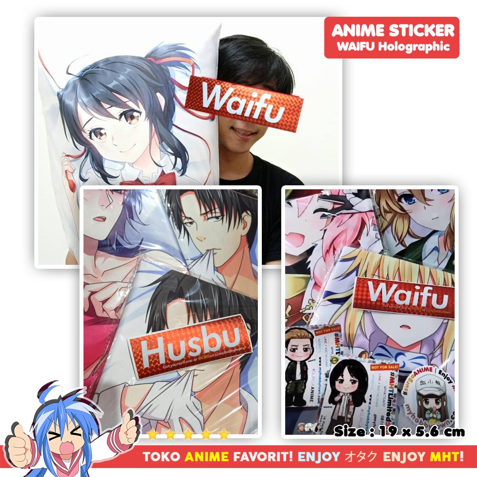 Stiker Sticker Anime Hologram Waifu Wife Halu