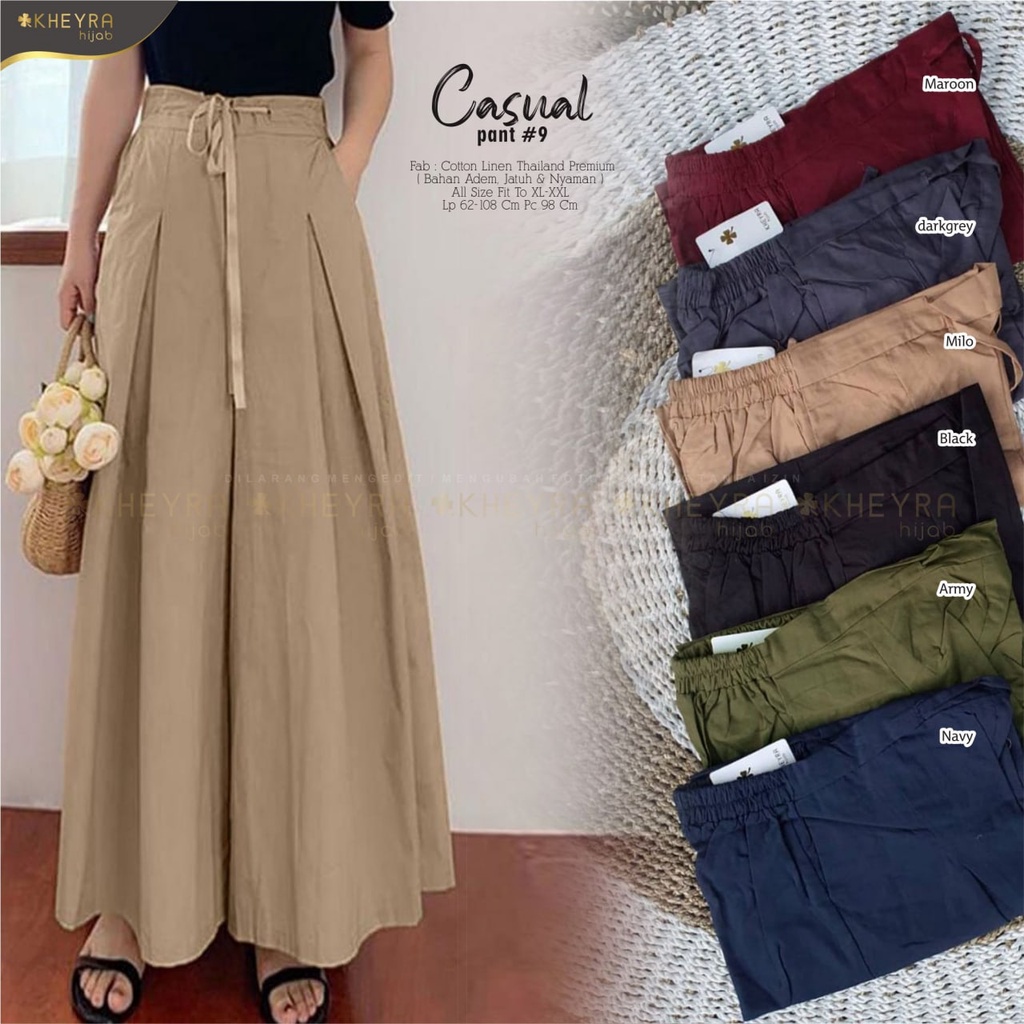 [PANTS] Casual Pant #9 by Kheyra - Celana Kulot Wanita - Celana Kulot Panjang Wanita