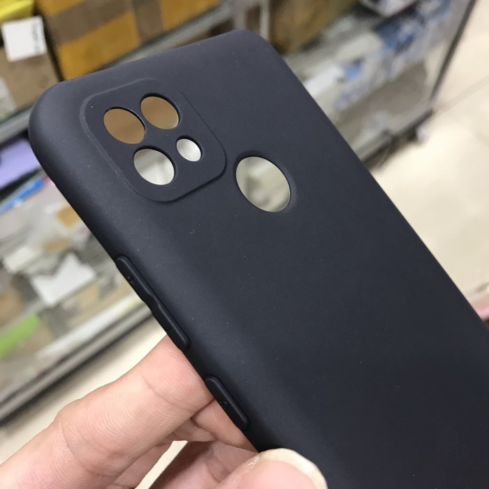 REALME C21 PREMIUM BLACK MATTE CASE ORI 1.5MM CAMERA PROTECTOR