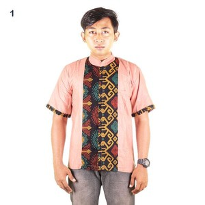 Baju Koko Batik Pra da Kombinasi Ihsan