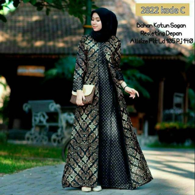 Gamis Batik Wanita Longdress Mewah [HG610] #batik #wanita