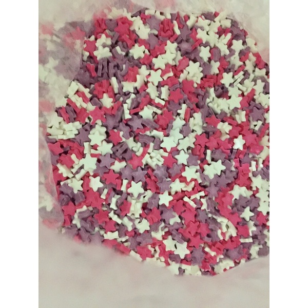 CONFETTI PERMEN GULA WARNA WARNI Star Unicorn Bintang Sprinkle 15 Gr