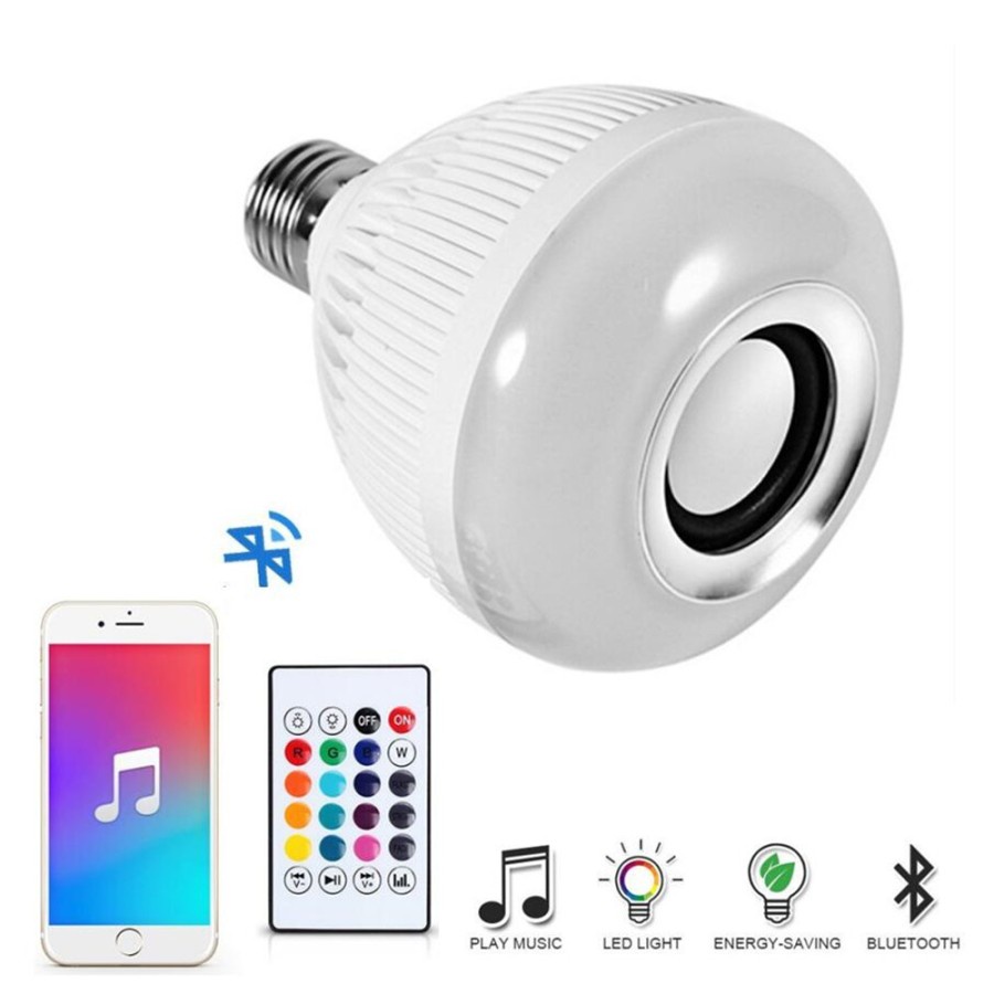 BOHLAM SPEAKER MUSIK 2 IN 1 LAMPU SPEAKER WIRELESS LED LAMPU DISCO