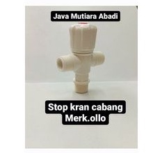 Stop kran kloset kran shower 2 cabang murah plastik putih
