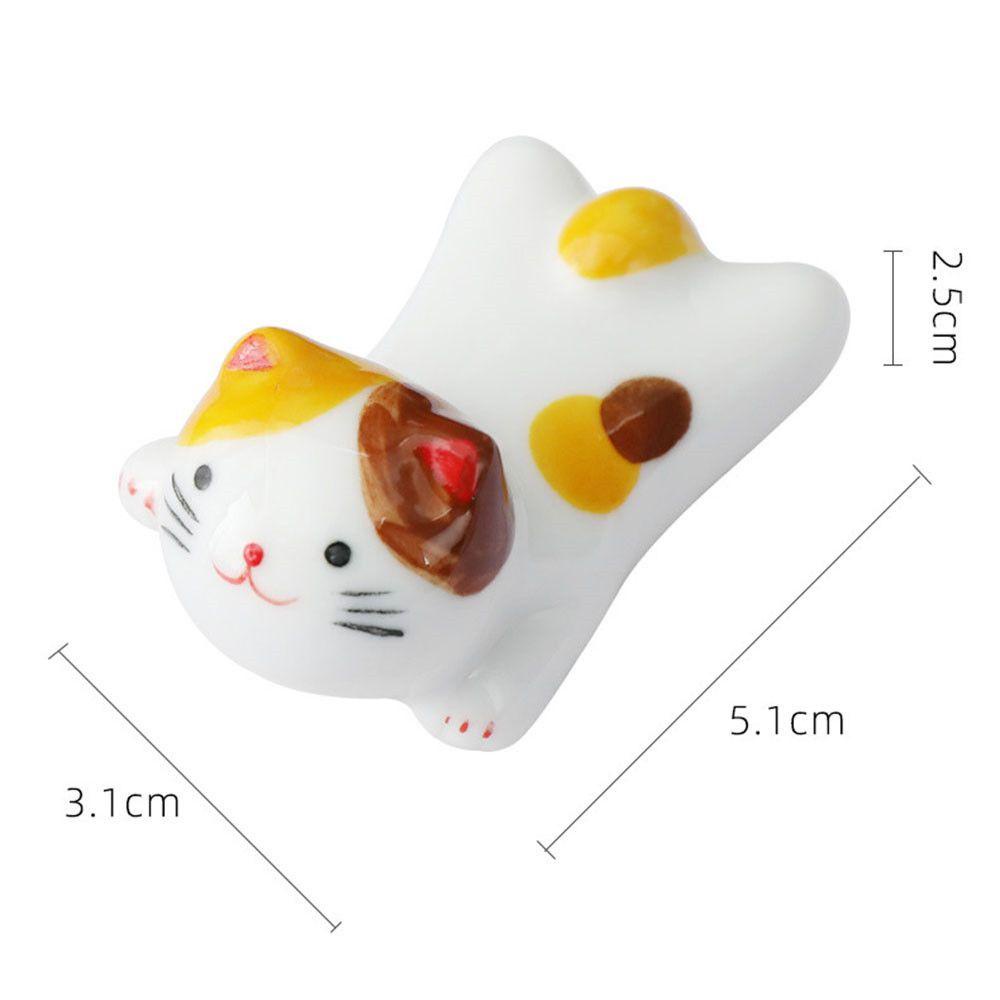 Solighter Bentuk Kucing Multi Gaya Jepang Desain Halus Sumpit Holder Stand