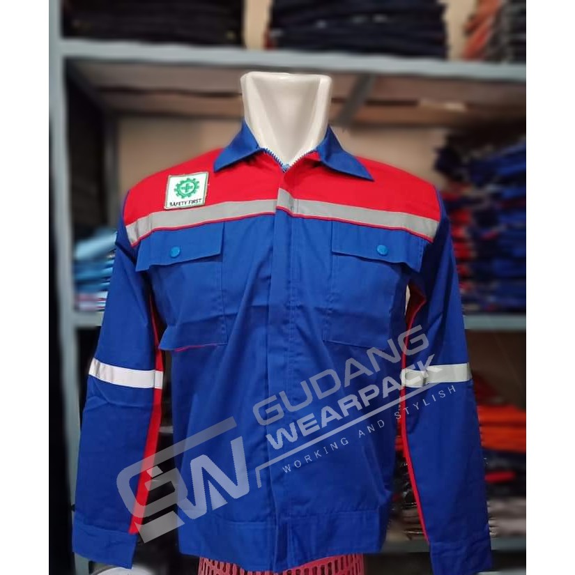 Gudang Wearpack - Baju Kerja Seragam Proyek Warna Benhur Merah