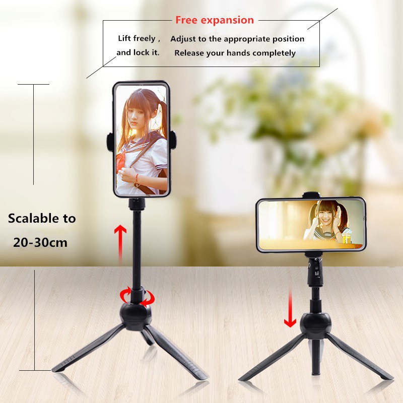 Desktop Rotable Universal Dapat Diangkat Dan Diturunkan Selfie Ponsel Siaran Langsung Tripod Stand Untuk IPhone Dan Smartphone Android Tripod Multifungsi