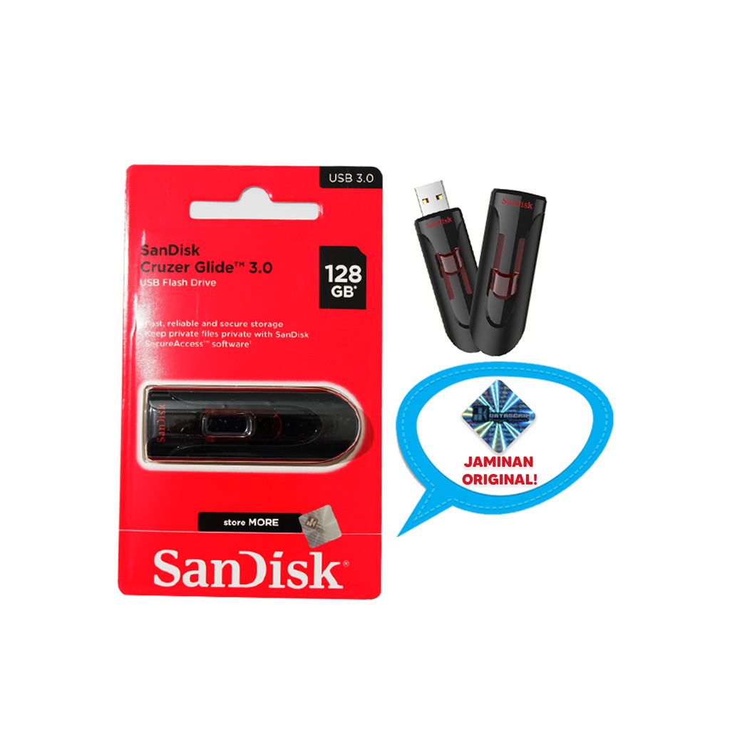 ORIGINAL SANDISK FLASHDISK 128GB CRUZER GLIDE CZ600 USB 3.0 / 128 GB