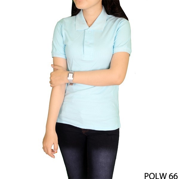Kaos Polos Kerah Turkis Muda 100% Cotton Pique Turkis Muda – POLW 66