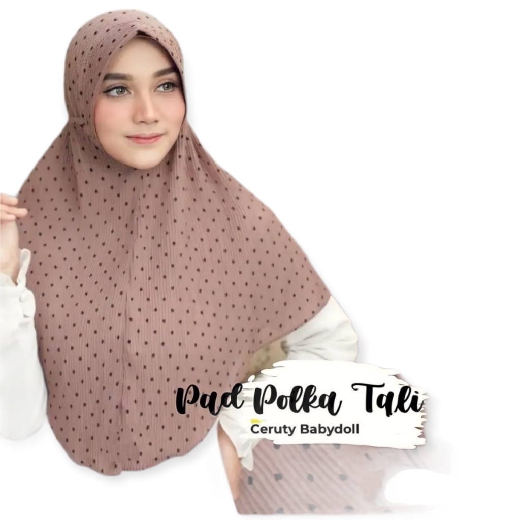 Bergo Ceruty Tali Maryam Pet Plisket Polka