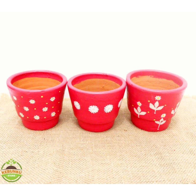 POT GERABAH/ POT TANAH LIAT/ POT LUKIS/ POT KAKTUS/ POT LUCU/ POT MINI
