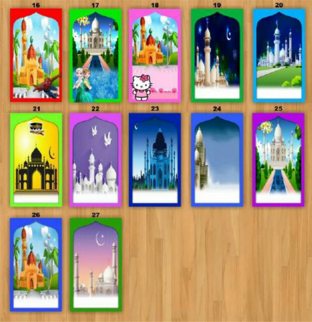 [☆BintangMurni☆] ~ Sajadah Anak Karakter isi busa 2cm Gratis pakai Nama dan / Foto anak