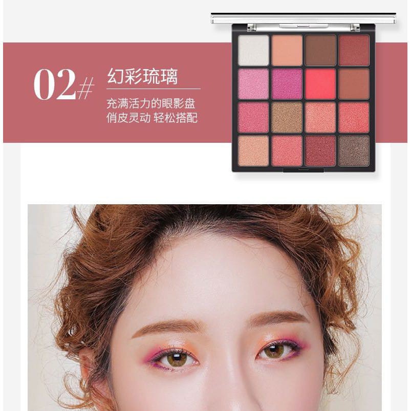 HK5015-LAMEILA (16) Colors Glitter Matte Eyeshadow Palette