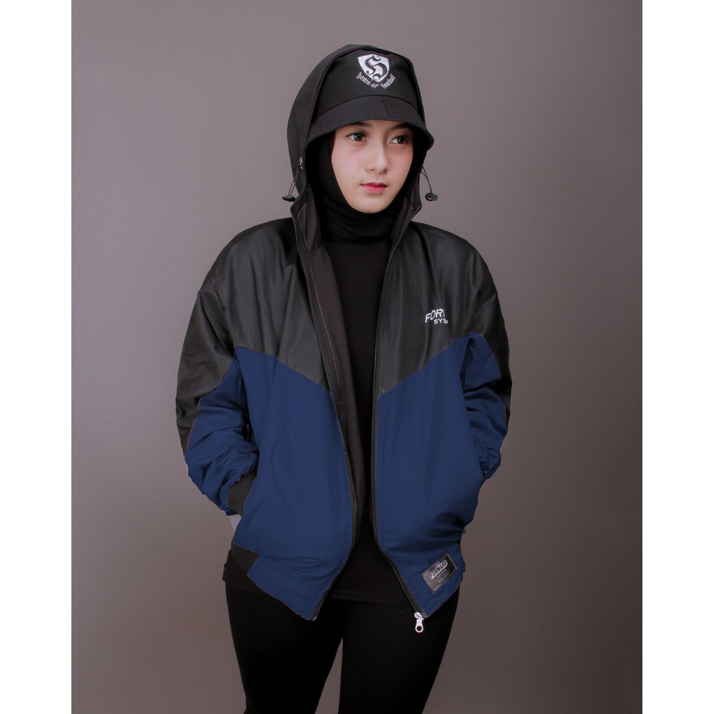 Jaket Parasut Wanita Olahraga Jogging Lari WaterprofF Forward System Company