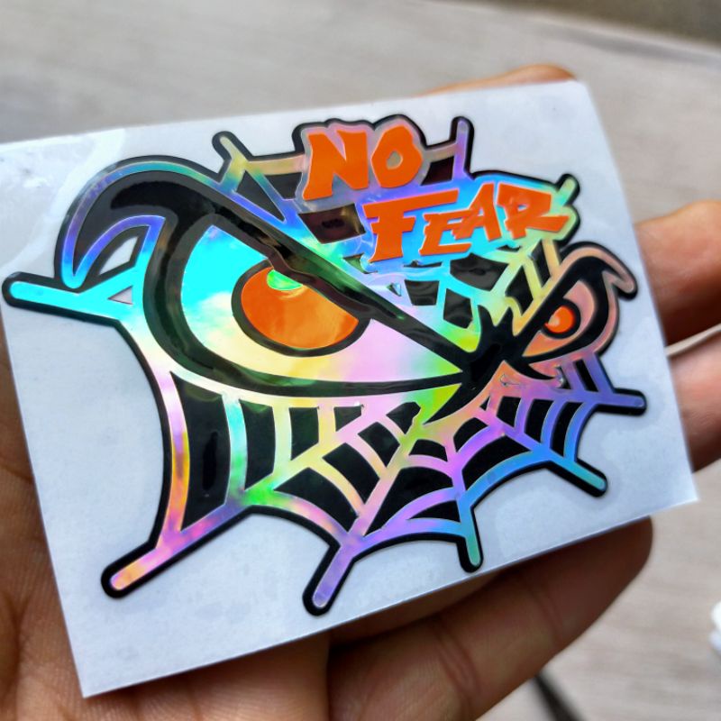 cutting hologram no fear, cutting no fear, sticker no fear