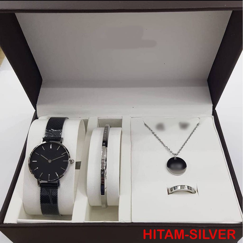 (BISA COD!!) JAM TANGAN WANITA PREMIUM PETITE PASIR RANTAI STAINLESS PAKET DIAMETER 3 CM | JAM TANGAN FASHION WD