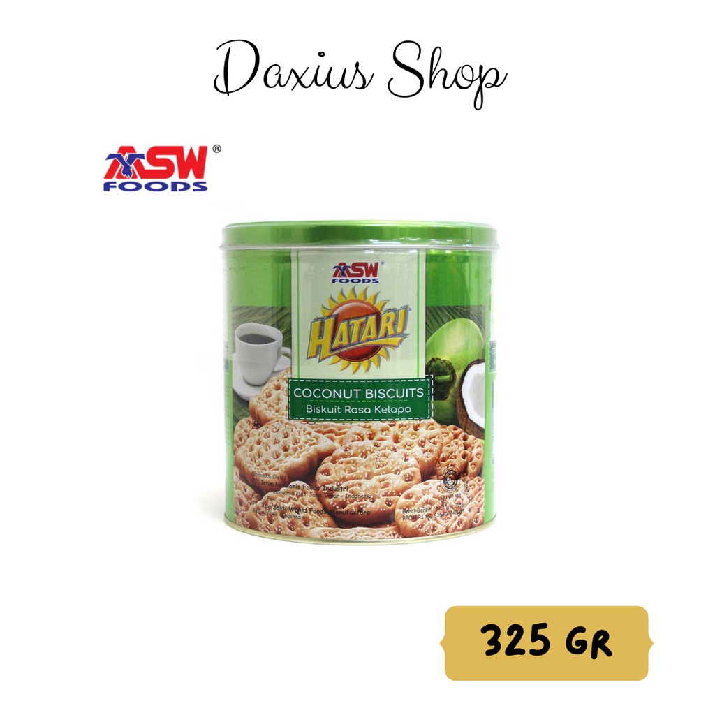 Hatari Coconut Biscuit 325 Gr Biskuit Kaleng Rasa Kelapa Promo