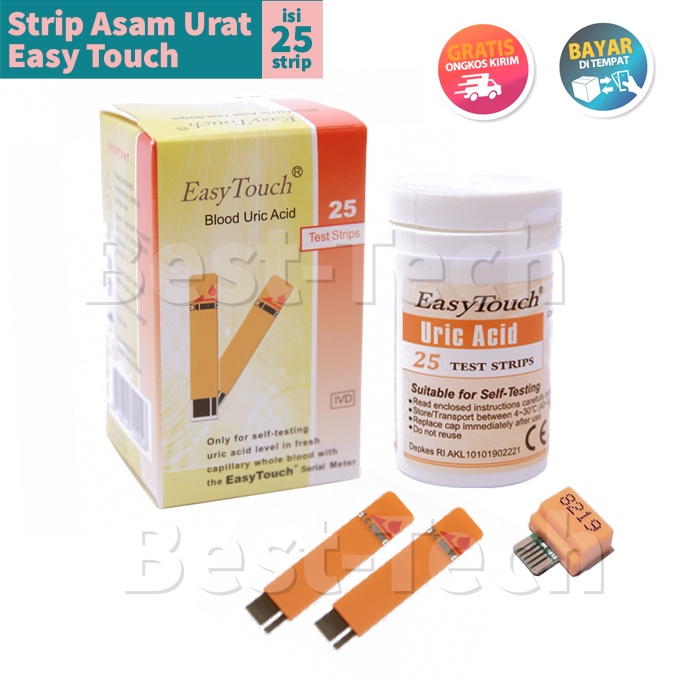 Strip Asam Urat / Refill Strip Blood Urid Acid Easy Touch GCU