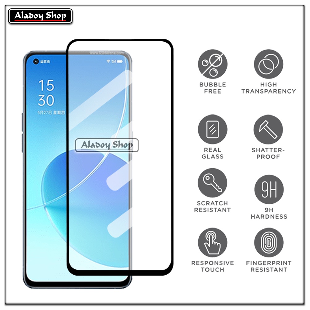 PAKET 2 IN 1 Tempered Glass Layar Oppo Reno 6 ( 5G ) Free Temppered Glass Camera