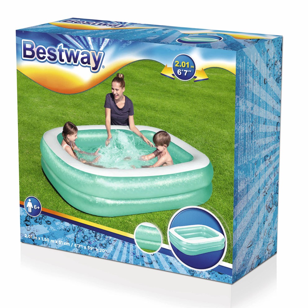 MALANG bisa GOJEK Kolam Renang Anak Besar Bestway #54005 Ukuran 201 cm x 150 cm x 51 cm HIjau/Biru