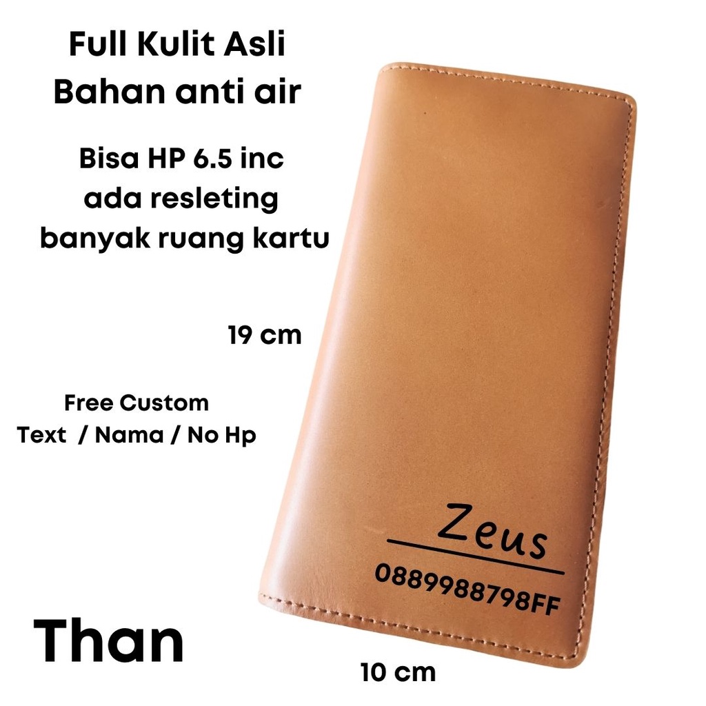 Dompet Panjang kulit asli Kualitas Eksport Tipe Flux