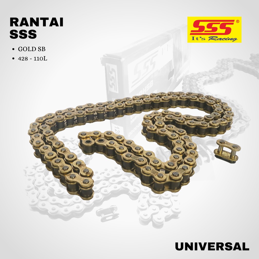 Rantai sss 428 110L SB Gold