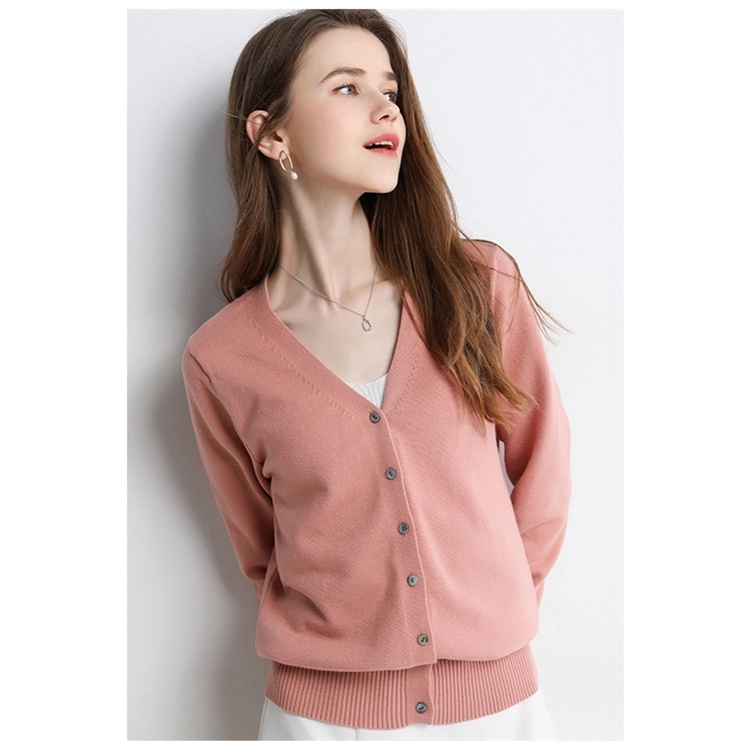 YIU YIU Rajut - Cardigan Kancing Wanita Rajut Premium Polos Lengan Panjang Outer Rajut