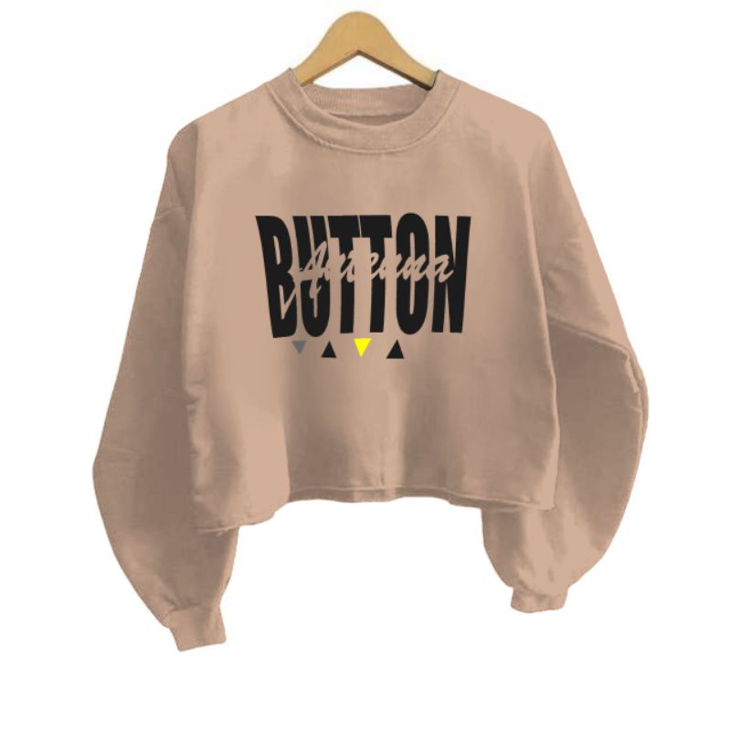 SWEATER CROP FLEECE BUTTON / COMFORD / GRYFINDOR