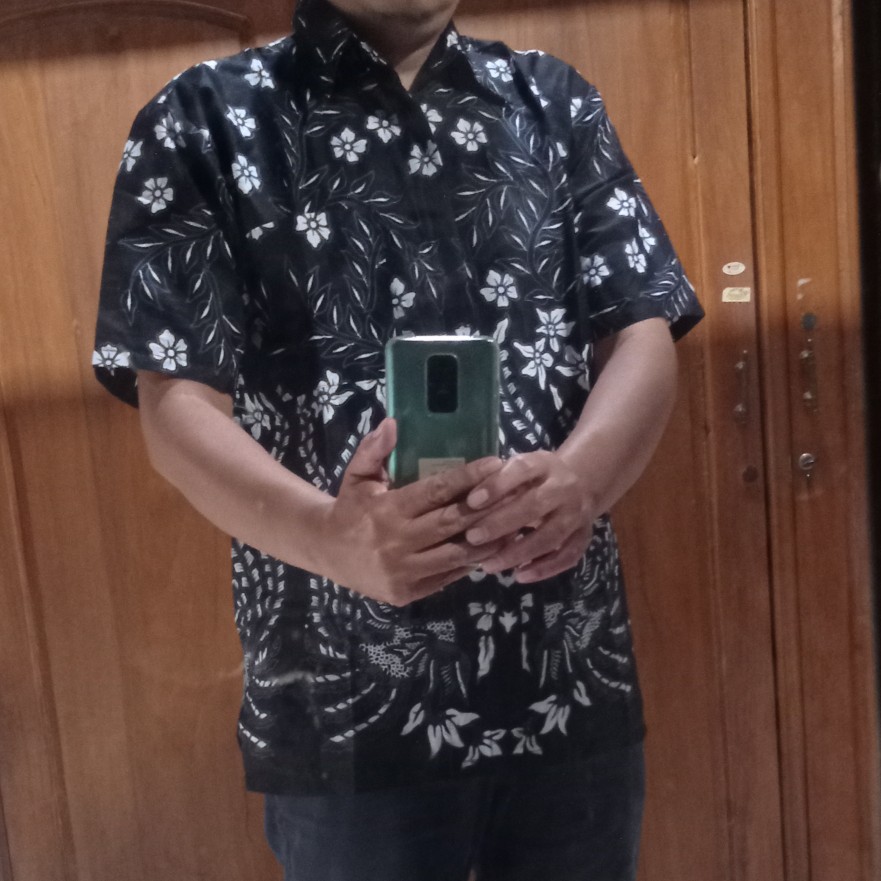 Baju Batik Pria Big Size M L Xl Xxl Atasan Kemeja Batik Lengan Pendek Original