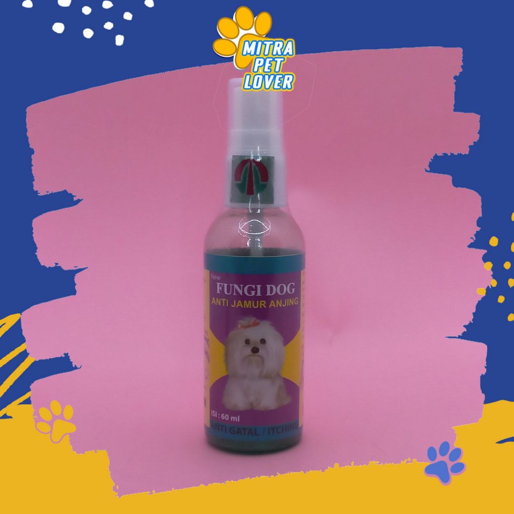 OBAT ANTI JAMUR ANJING - FUNGI DOG SPRAY 60 ML ORIGINAL - CAIRAN SEMPROT FUNGIDOG ANTI INFEKSI CEGAH GATAL DAN JAMUR PADA DOGY AMAN AMPUH PET ANIMAL HEALTHCARE AND VETERINARY TAMASINDO KESEHATAN DAN VITAMIN HEWAN BINATANG PELIHARAAN MITRAPETLOVER